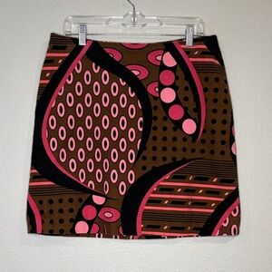 itw by Claude Brown stretch cotton corduroy mini skirt geometric abstract 10